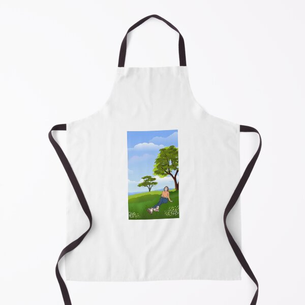 Item preview, Sky Blue Green Illustrated Girl and natural designed and sold by Bhakta888.