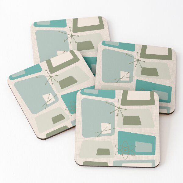 Item preview, Mid Century Modern Abstract 18 Green, Gray designed and sold by trdstudio.