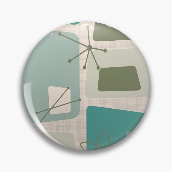 Item preview, Mid Century Modern Abstract 18 Green, Gray designed and sold by trdstudio.