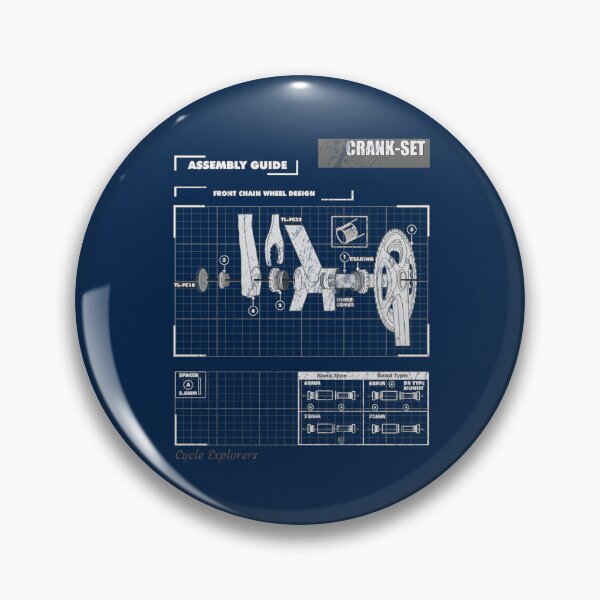 Item preview, Bike Crank-set Blueprint designed and sold by cycleexplorers.