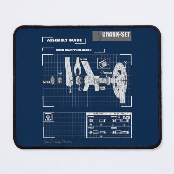 Item preview, Bike Crank-set Blueprint designed and sold by cycleexplorers.