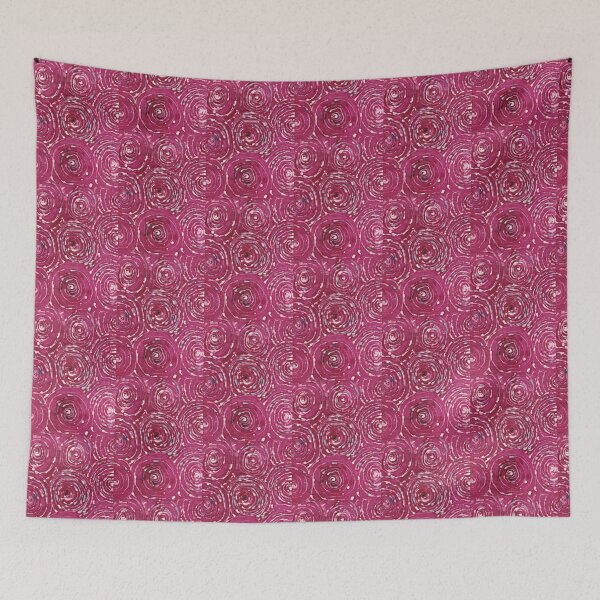 Item preview, pink white blue abstract batik pattern on fabric designed and sold by colorfulglee.