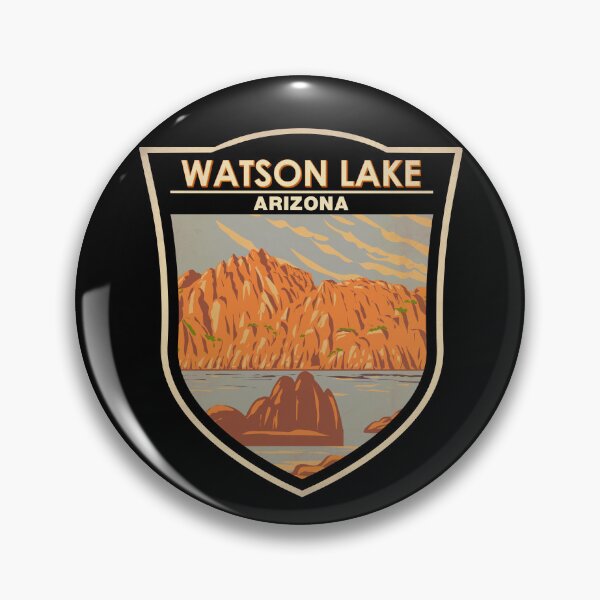 Item preview, Watson Lake Arizona Travel Art Badge designed and sold by KrisSidDesigns.