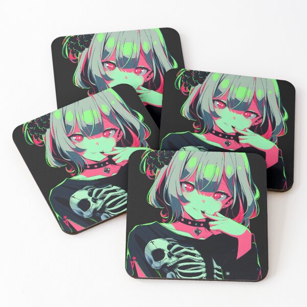 Item preview, Anime Bones - Cute Kawaii Anime Zombie Girl designed and sold by TheeDigitalDen.