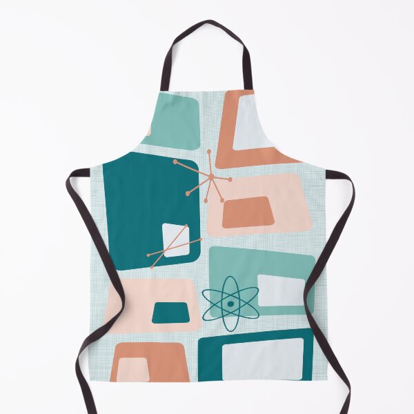 Item preview, Mid Century Modern Abstract 18 Teal, Peach designed and sold by trdstudio.