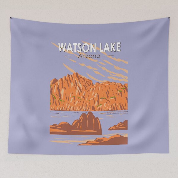 Item preview, Watson Lake Arizona Travel Art Vintage designed and sold by KrisSidDesigns.