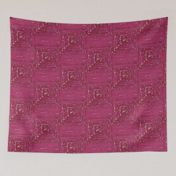 Item preview, pink white blue abstract batik pattern on fabric designed and sold by colorfulglee.