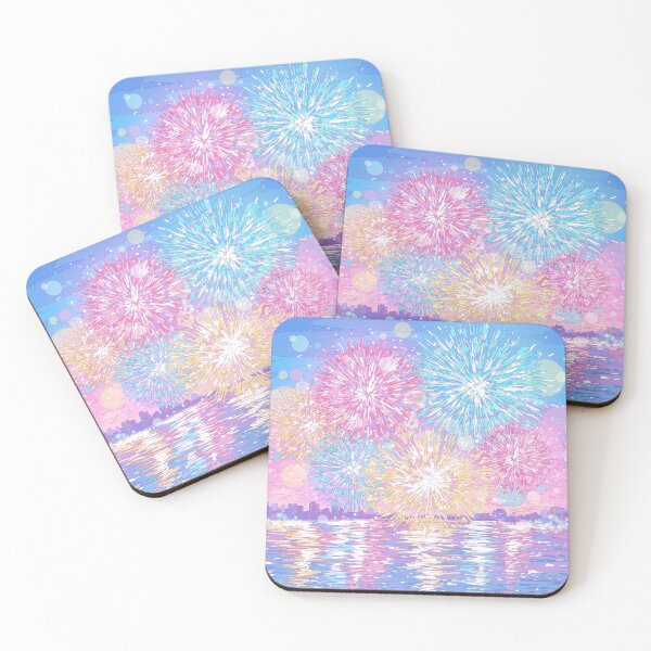 Item preview, Tokyo, suncet and colorful fireworks  designed and sold by AnGoArt.