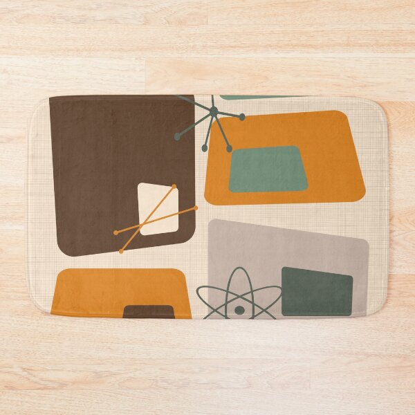 Item preview, Mid Century Modern Abstract 18 Chocolate, Green, Orange designed and sold by trdstudio.
