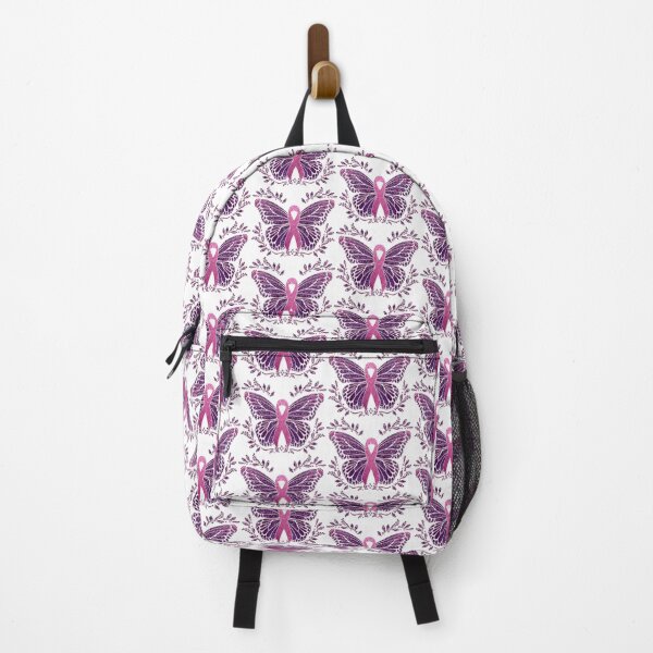 Item preview, Breast Cancer Awareness Butterfly With Floral Border designed and sold by m2inspiration.