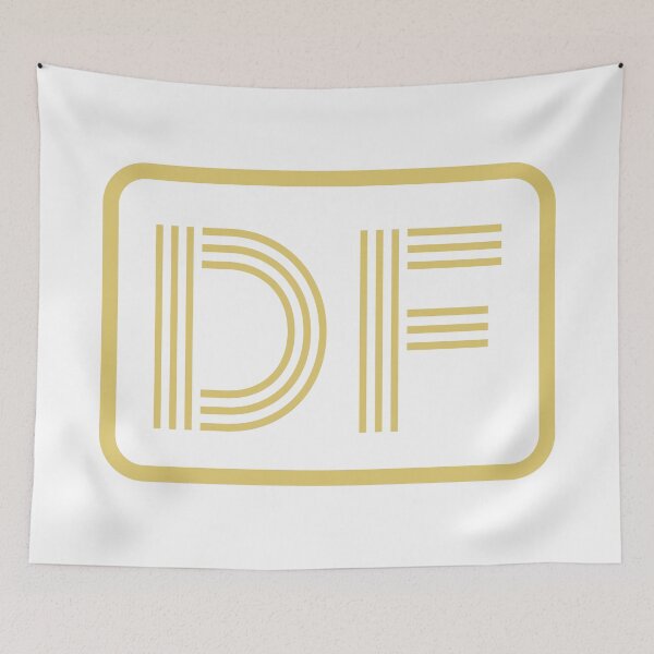 Item preview, DF Initials Gold Geometric Letters designed and sold by Jeallan Designs.