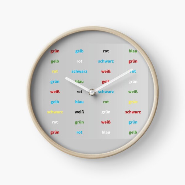 Stroop Test deutsch Uhr