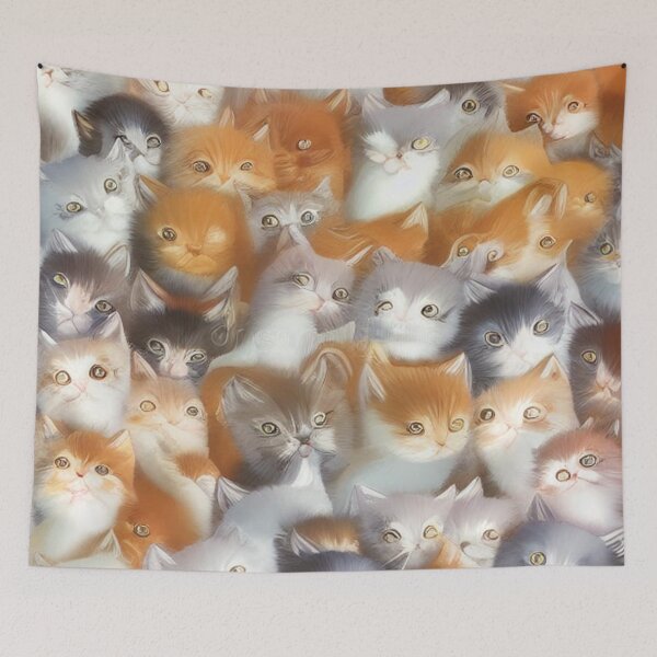Item preview, Blanket of cats designed and sold by Roxburylane.