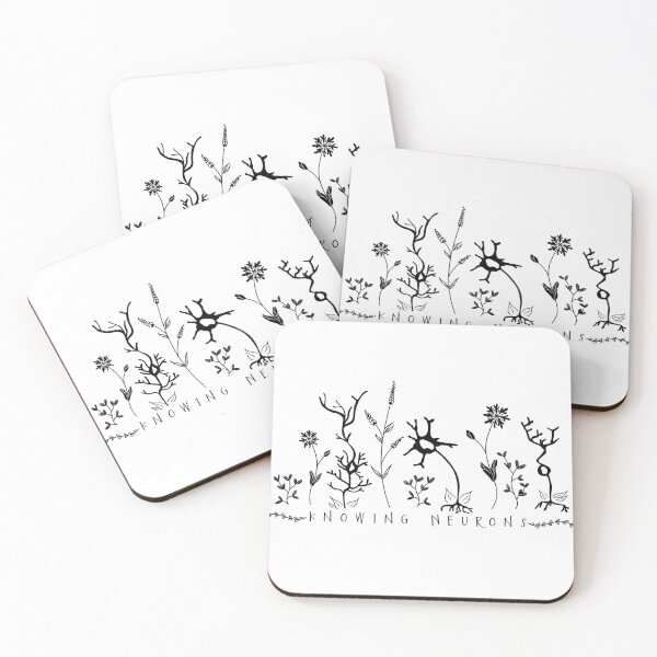 Item preview, Knowing Neurons Floral Brain Cells, Black designed and sold by KnowingNeurons.