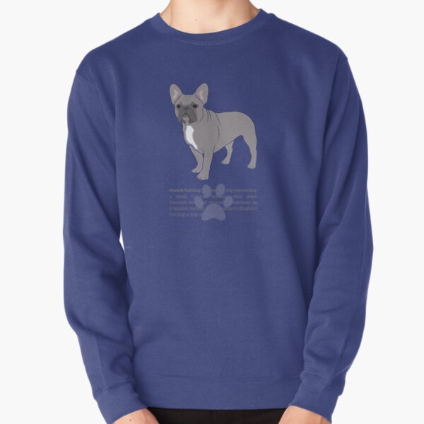 French Bulldog - Blue Pullover Sweatshirt
