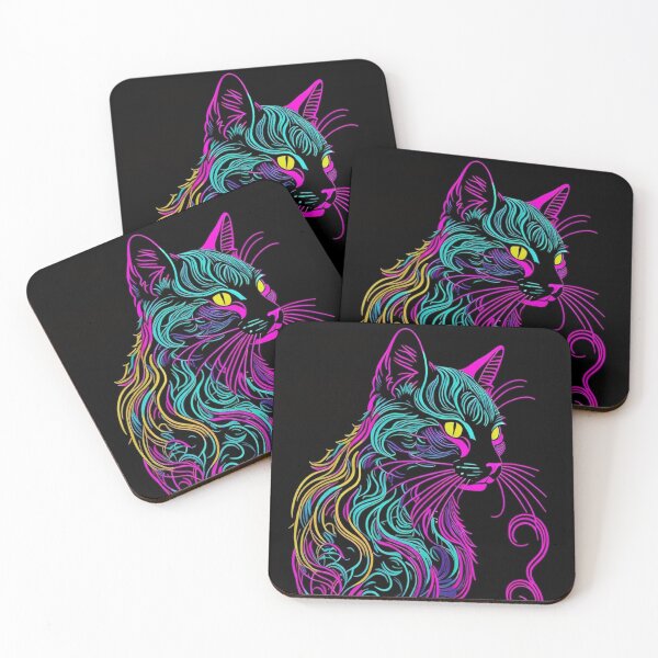 Item preview, Cat in coloured swirls designed and sold by DWeyers.