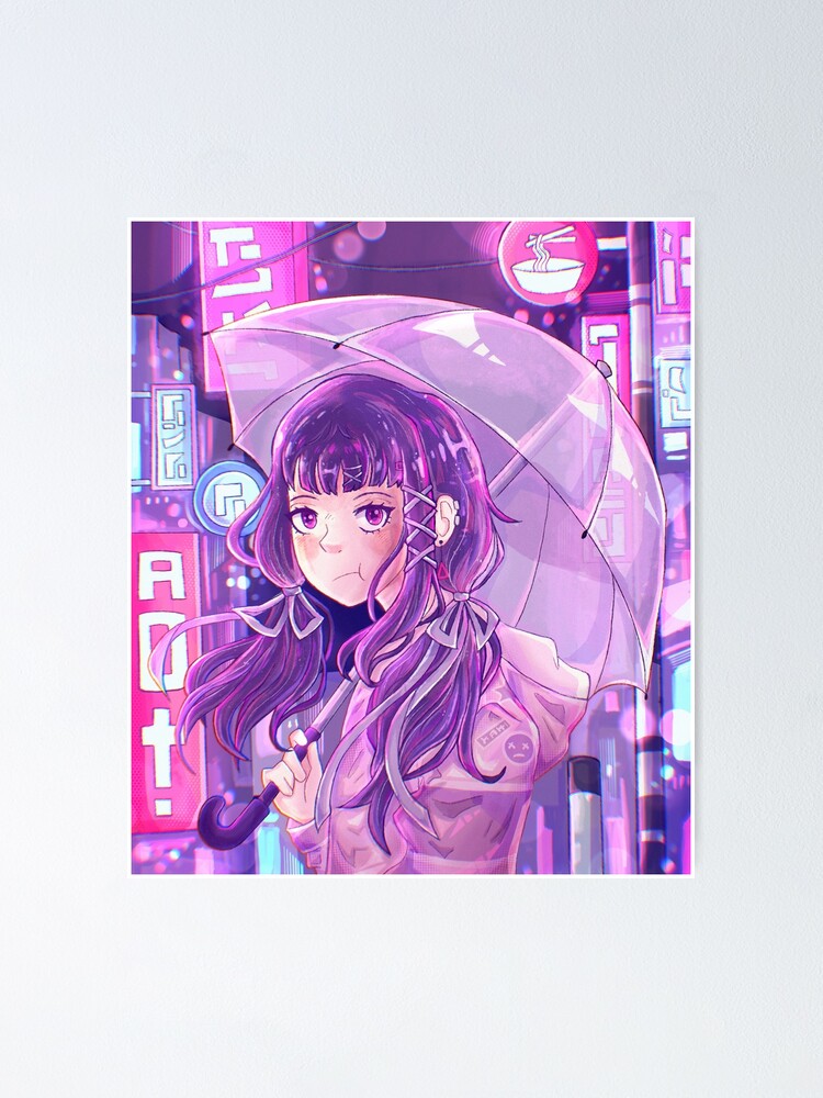 Cyberpunk Anime Girl Neon