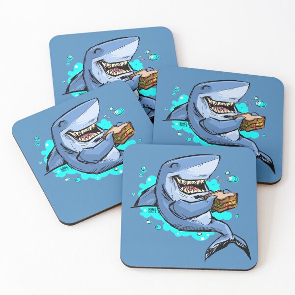 Item preview, Lunch Shark Doodle designed and sold by MrHinkleDraws.