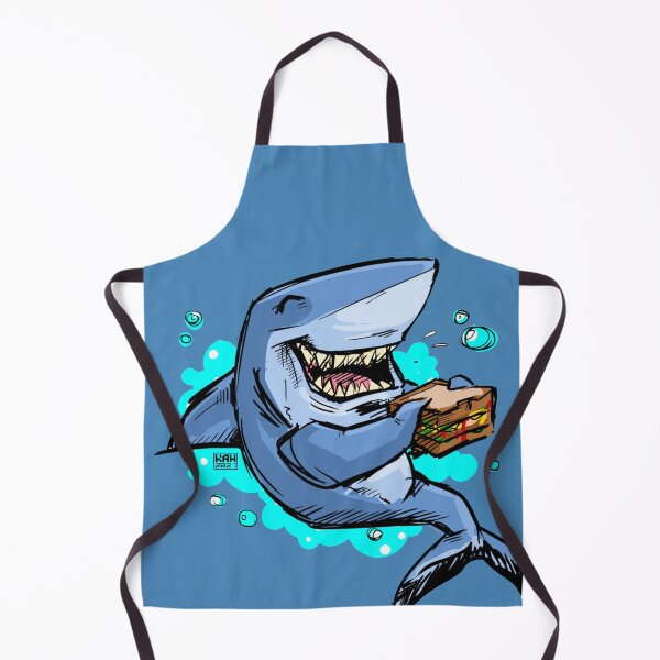 Item preview, Lunch Shark Doodle designed and sold by MrHinkleDraws.