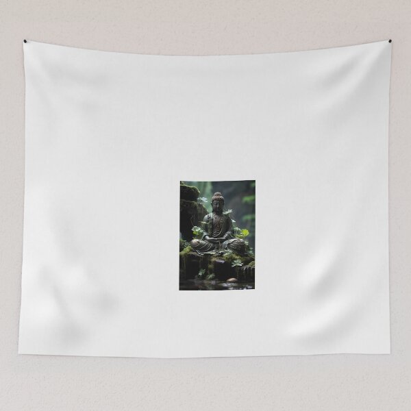 Item preview, a buddha statue sitting on top of a moss covered rock designed and sold by Dark Fantasy Store.