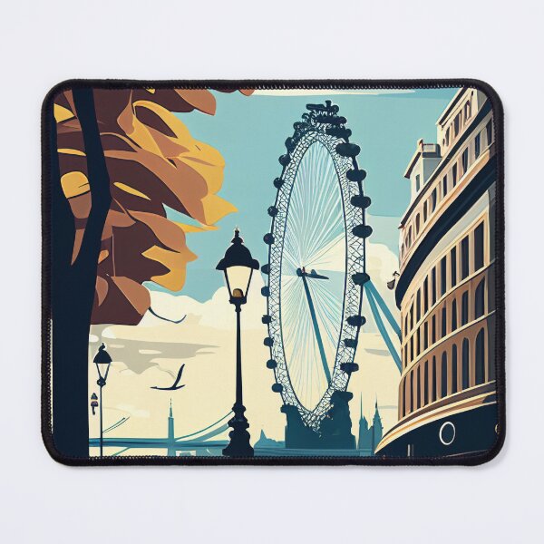 Item preview, London street view in autumn London Eye designed and sold by JadesignFang.