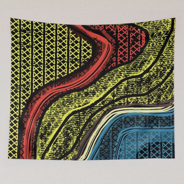 Item preview, Flowing wavy geometric  designed and sold by mwebba2005.