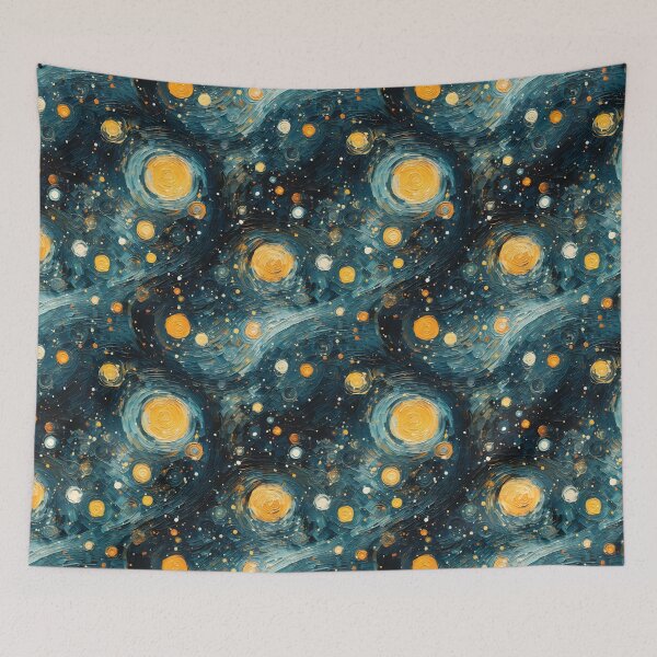 Item preview, Van Gogh Starry Night Outer Space Pattern 12 designed and sold by DigitalPatternx.