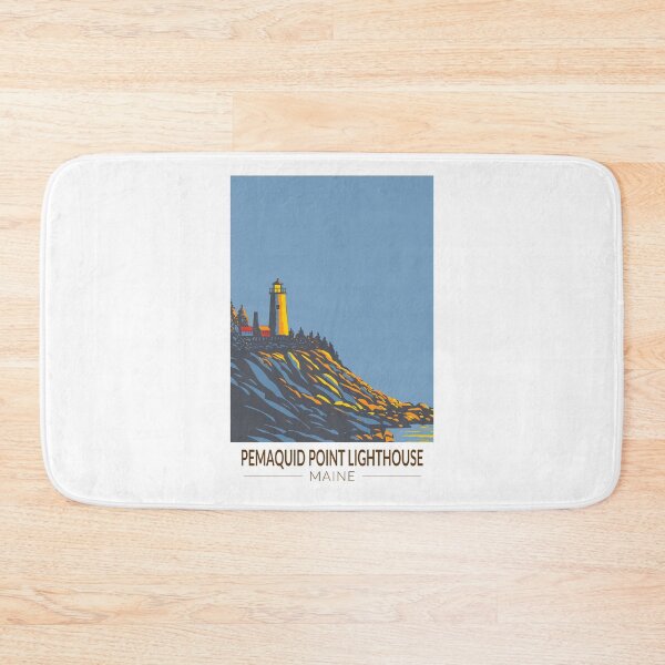 Item preview, Pemaquid Point Lighthouse Maine Travel Art Vintage designed and sold by KrisSidDesigns.