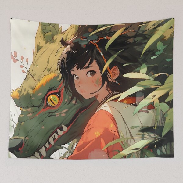 Item preview, Anime Inspired Girl and Forest Wolf designed and sold by dcrc.