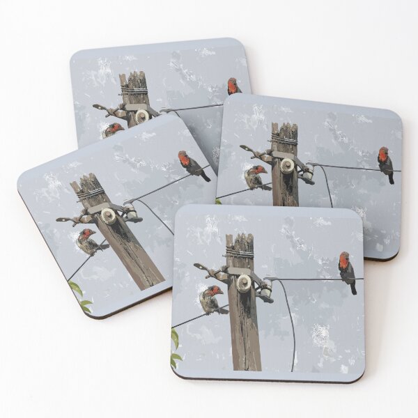 Item preview, Two Black Collared Barbets on a wire - wildlife with a difference designed and sold by DWeyers.