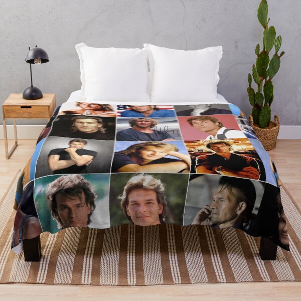Vista previa del artículo con la obra «Collage de fotografías de Patrick Swayze», diseñado y vendido por GoghGetta.