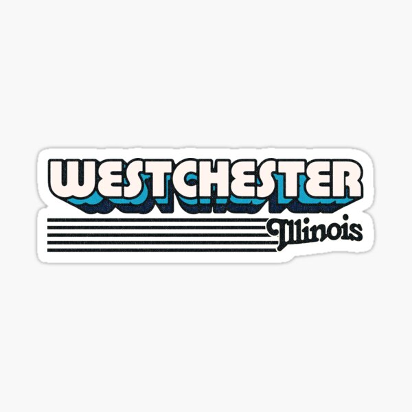 "Westchester, Illinois Retro Stripes" Sticker for Sale by retroready