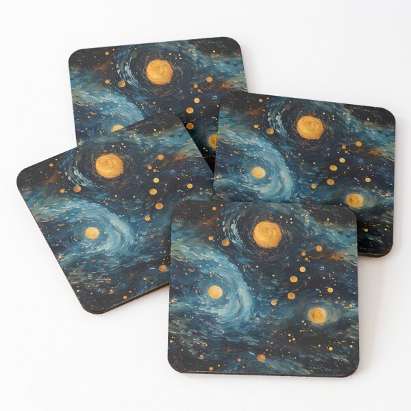 Item preview, Patrón del espacio exterior de la noche estrellada de Van Gogh 14 designed and sold by DigitalPatternx.