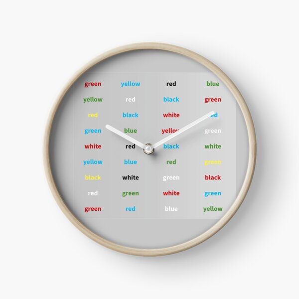 Stroop-Test englisch Uhr