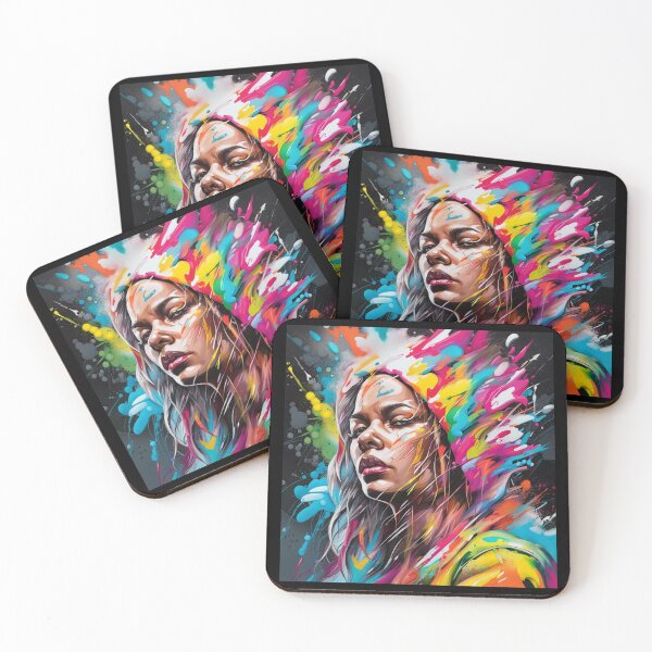 Item preview, Bright and vivid colourful woman paint designed and sold by Rorulent.