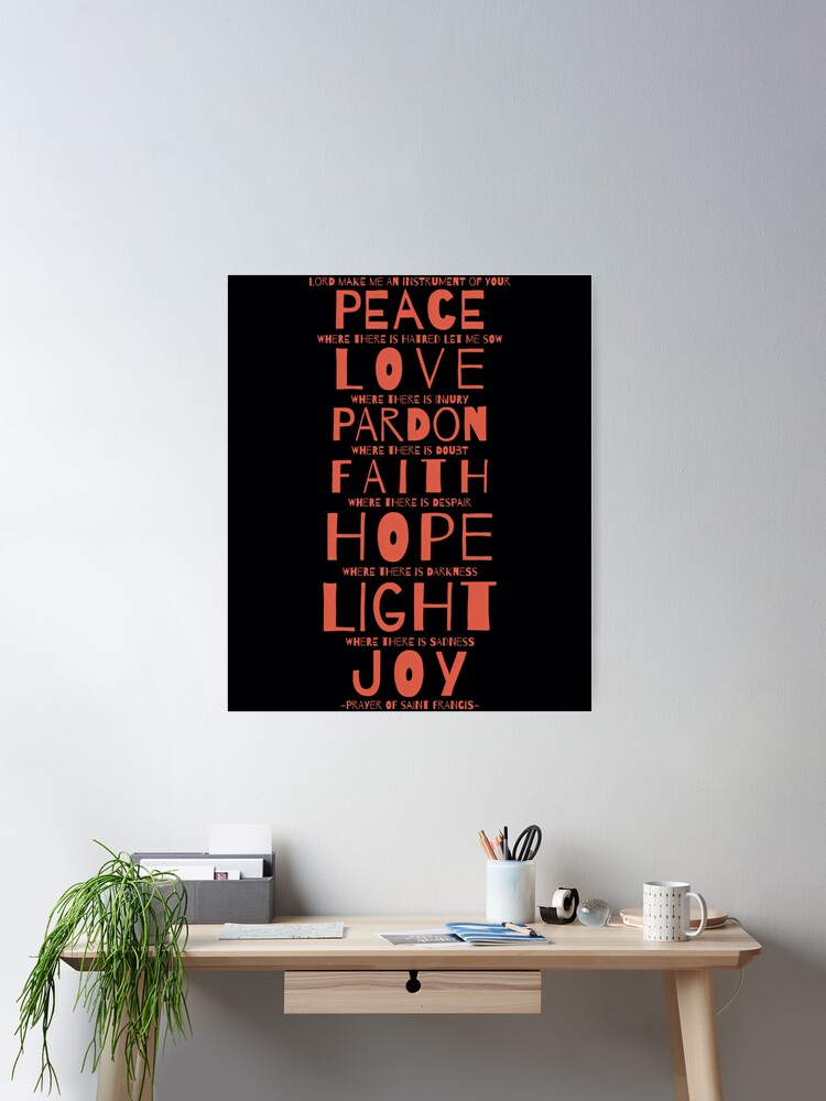 Saint Francis Prayer - Peace Pax Catholic Shirt Saint Francis Prayer - Peace Pax Catholic Shirt