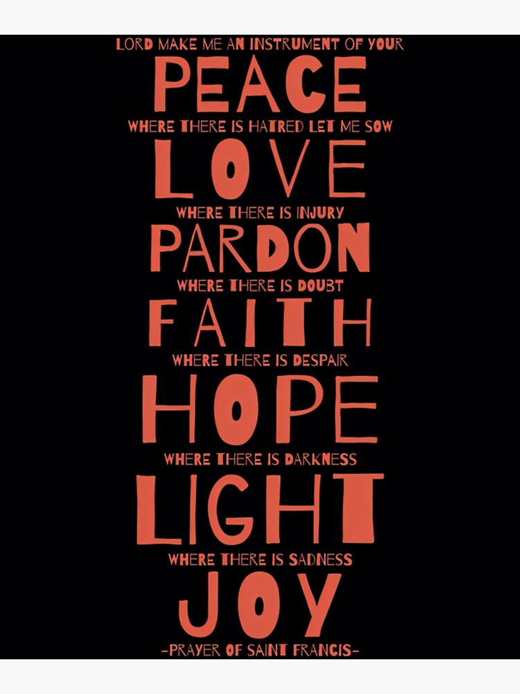 Saint Francis Prayer - Peace Pax Catholic Shirt Saint Francis Prayer - Peace Pax Catholic Shirt