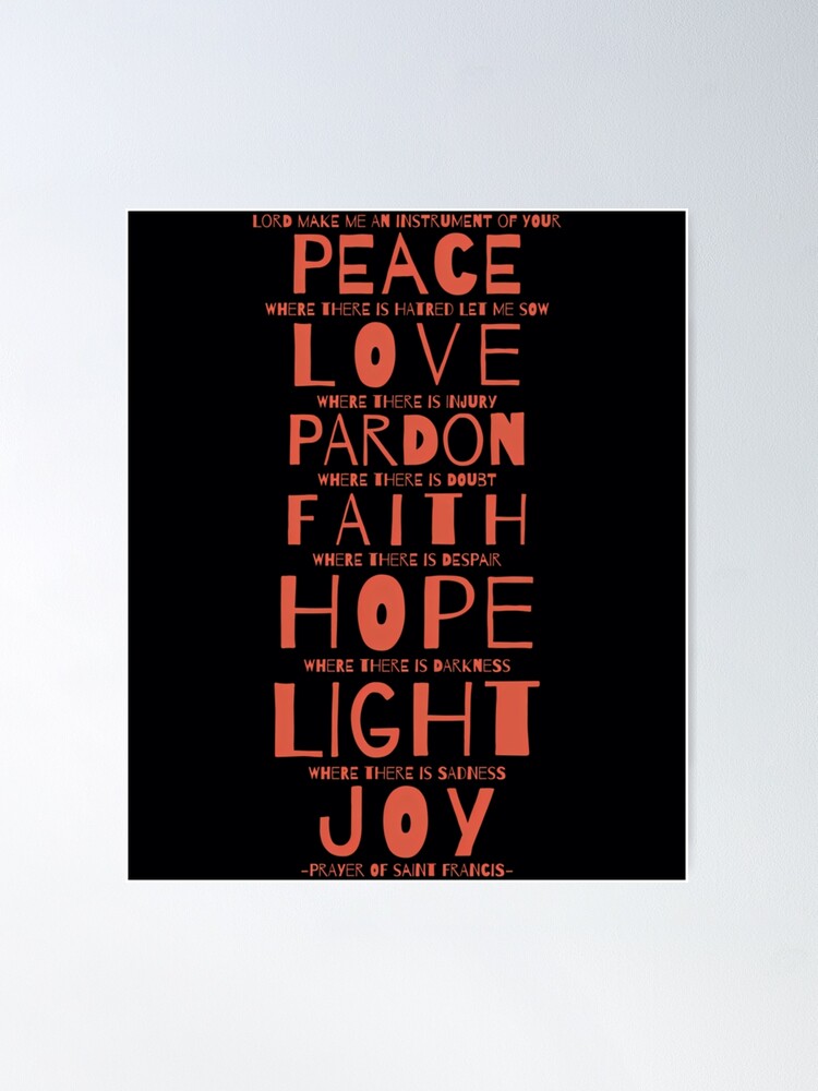 Saint Francis Prayer - Peace Pax Catholic Shirt Saint Francis Prayer - Peace Pax Catholic Shirt