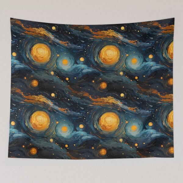 Item preview, Van Gogh Starry Night Outer Space Pattern 15 designed and sold by DigitalPatternx.