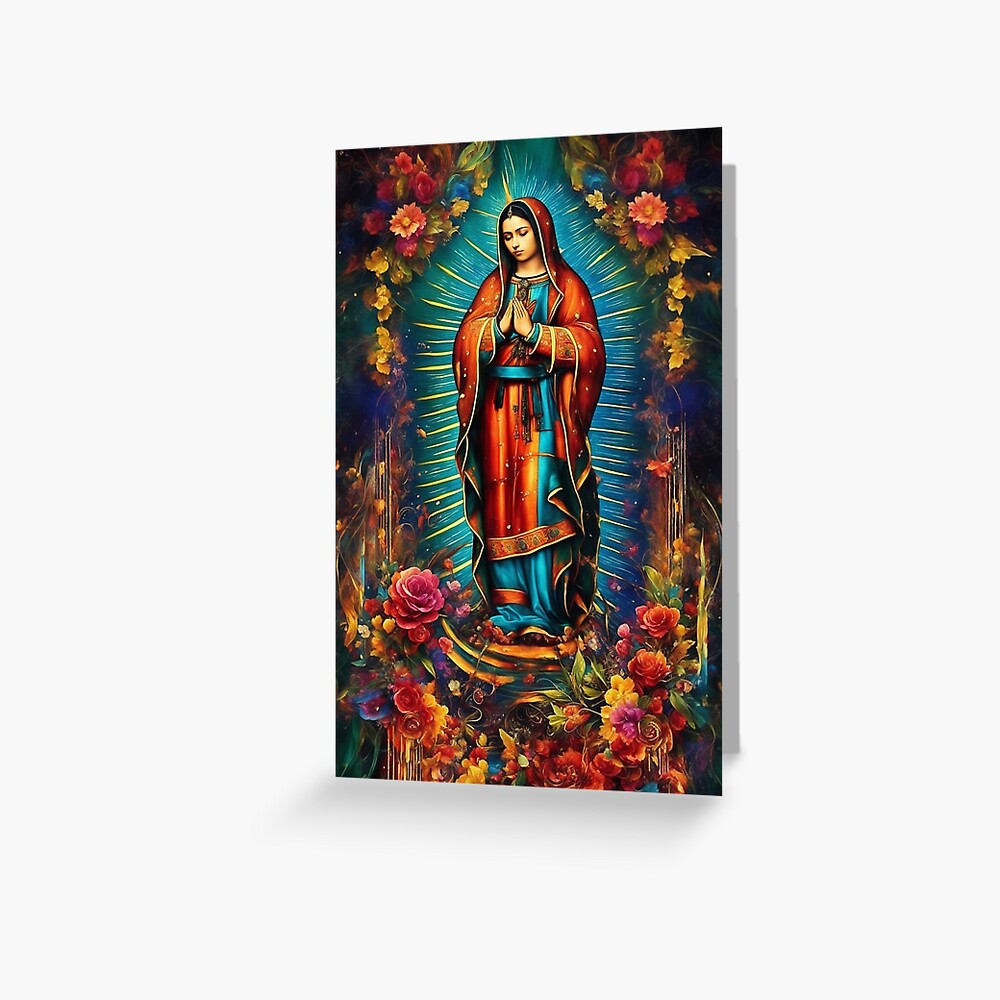 Our Lady Guadalupe Painting 4x6 Canvas Original Artwork Acry