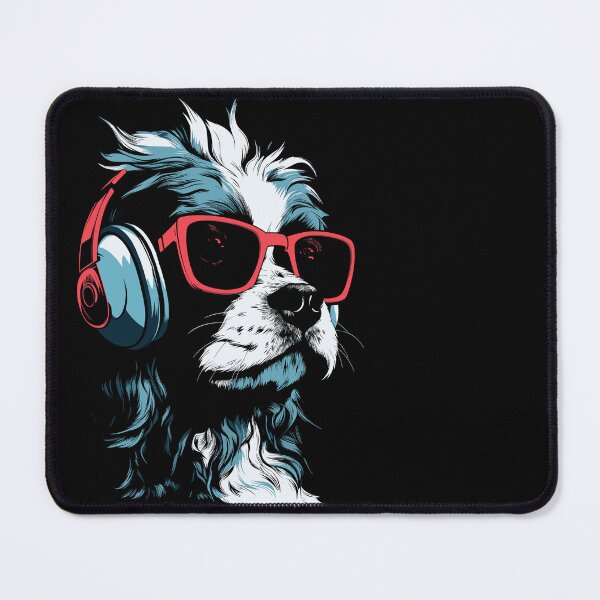 Item preview, dog with headphones (2) designed and sold by atzek.