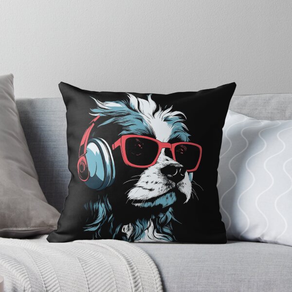 Item preview, dog with headphones (2) designed and sold by atzek.