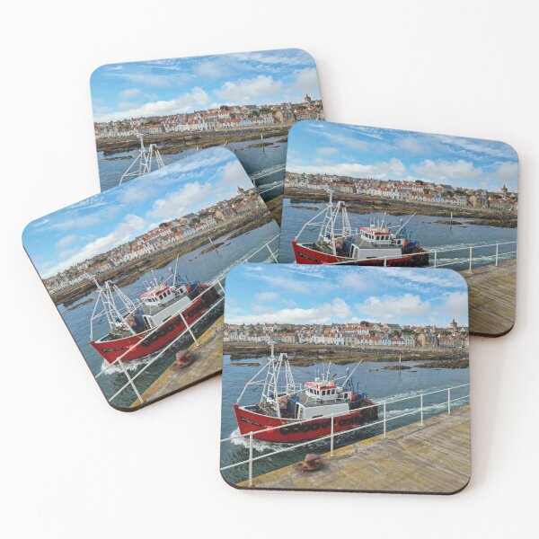 Item preview, Pittenweem and a red fishing boat designed and sold by S-and-W-4ever.