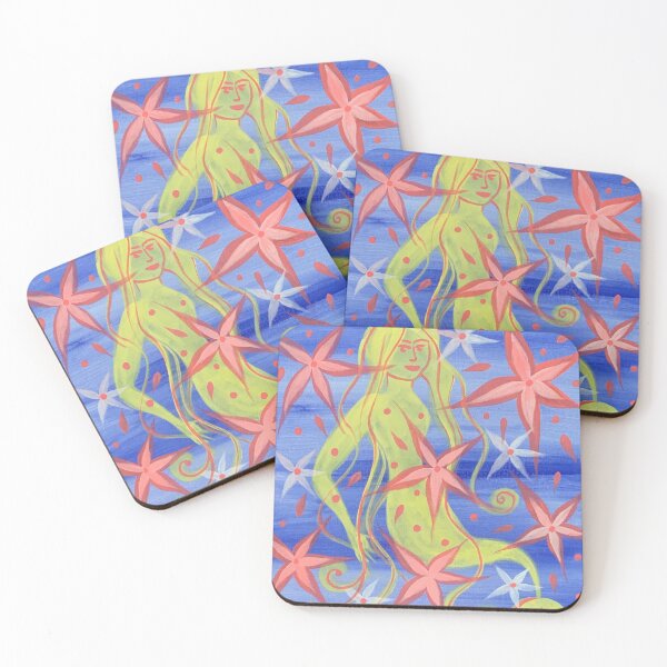 Item preview, Mermaid with Flowers designed and sold by ArtbyEhrlich.