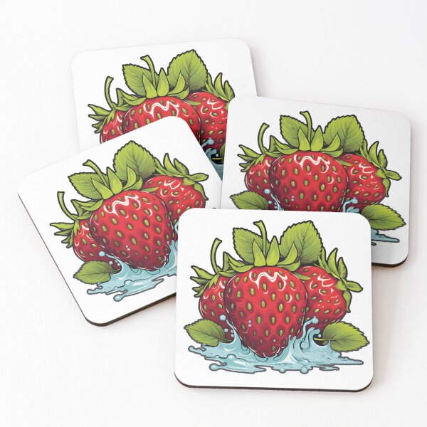 Item preview, red strawberry, juicy fruit, strawberries designed and sold by ArtHideaway.