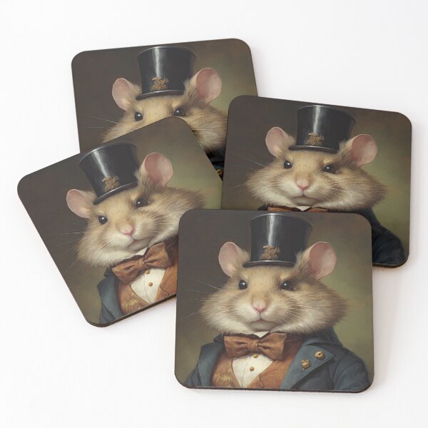 Item preview, Victorian Elegance: Hamster in Costume - Whimsical Small Pet Art designed and sold by Nibble & Doodle.