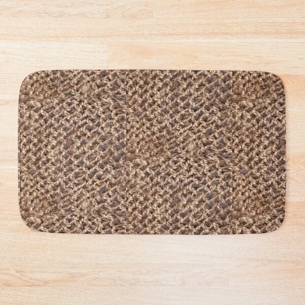Item preview, knitted background from natural brown twine designed and sold by colorfulglee.