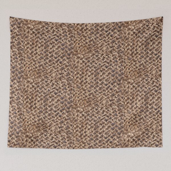 Item preview, knitted background from natural brown twine designed and sold by colorfulglee.