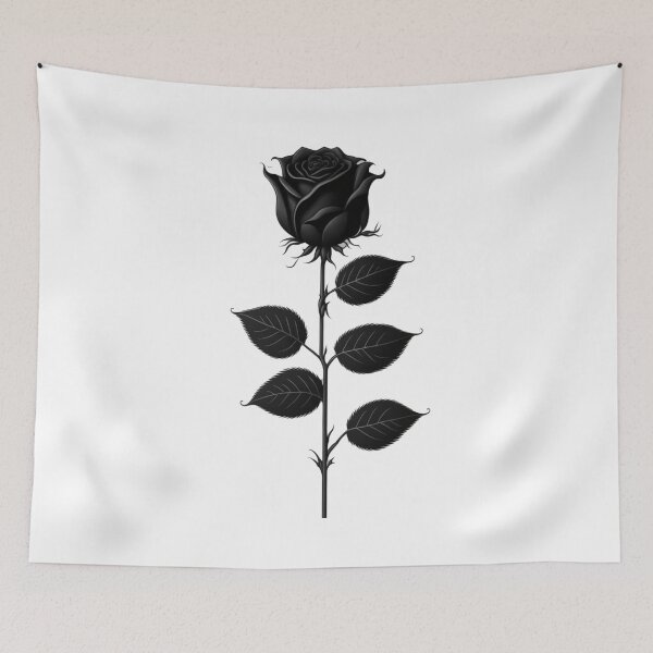 Item preview, black and white rose designed and sold by Majkel & Majkel.