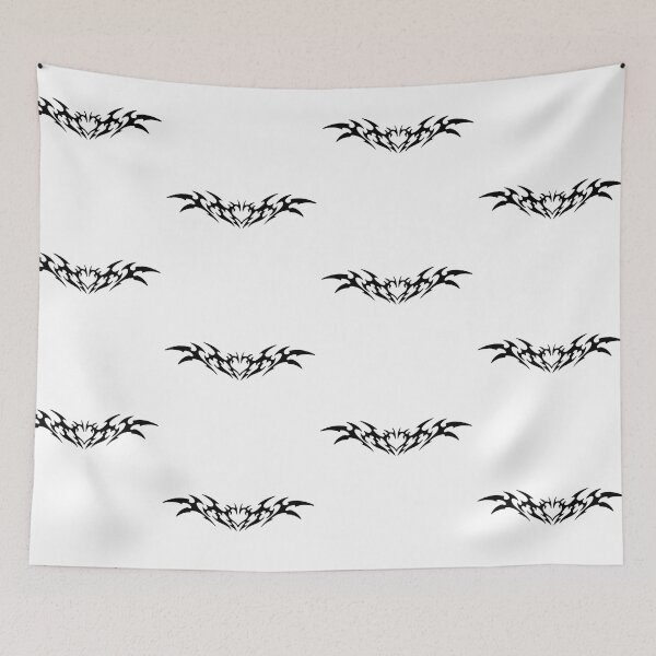 Item preview, Y2K Black Heart Neo Tribal Cyber Sigilism designed and sold by sunriseagony.